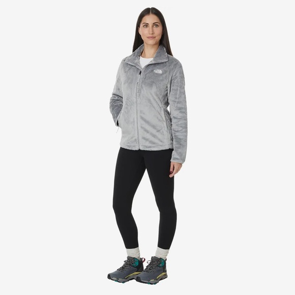 SOLD The North Face | Osito Jacket Fleece Zip Front Jacket in Light Grey Size S - Picture 3 of 7